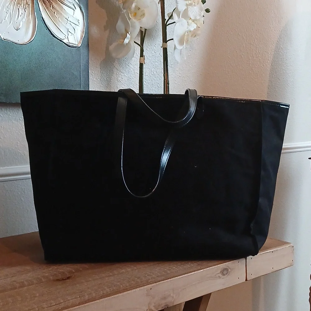 Victoria's Secret Limited Edition Black Embellished Glam Tote Bag
